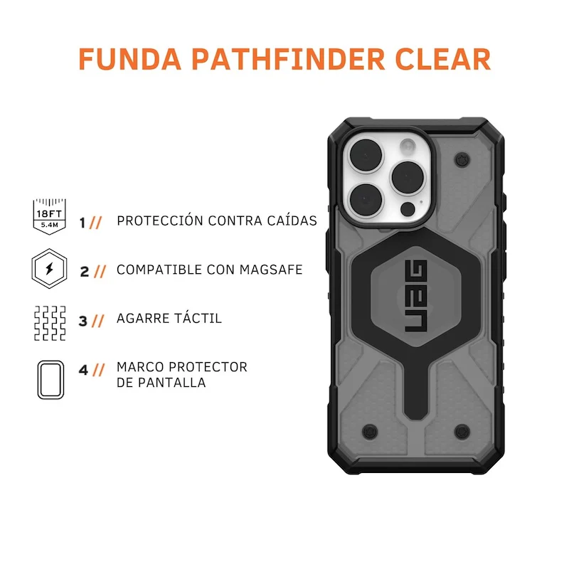 CASE UAG PATHFINDER IPH 16 PR BLK - Imagen 3