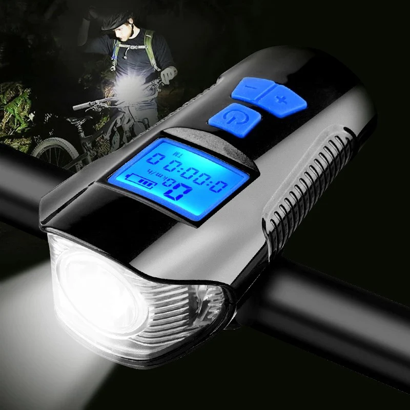 Odómetro Velocimetro Luz Y Pito Bicicletas 350 Lumens 3 En 1 - Imagen 2