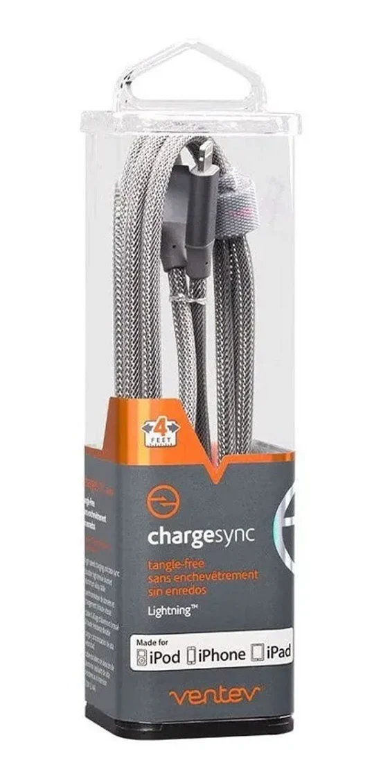 Cable de aleación Ventev USB-C a Lightning de 10 pies - Acero - Imagen 3