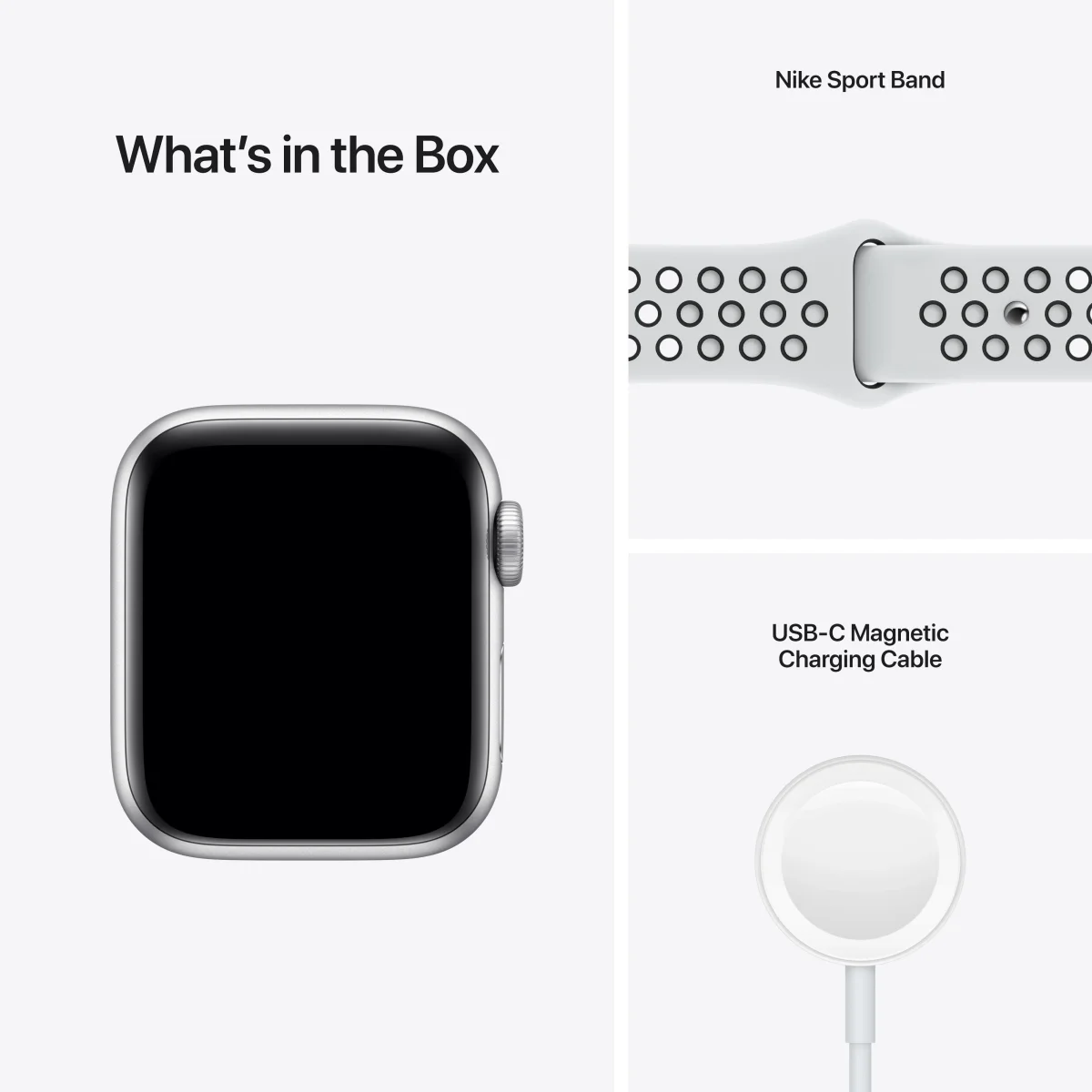 Apple Watch Nike SE (GPS) - Caja de aluminio en plata de 40 mm - Correa Nike Sport platino puro/negra - Talla única - Imagen 7