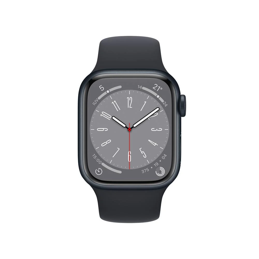 Apple Watch Series 8 (GPS) - Caja de aluminio en color medianoche de 41 mm - Correa deportiva en color medianoche - Talla única - Imagen 2