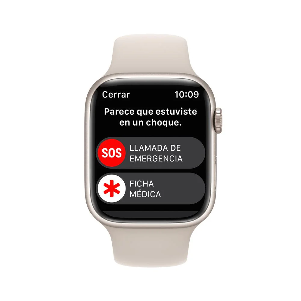 Apple Watch Series 8 (GPS + Cellular) - Caja de aluminio en blanco estrella de 45 mm - Correa deportiva blanco estrella - Talla única - Imagen 6