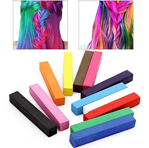 Tizas Tintura 12 Colores Para Teñir Pintar Pelo Hair Chalk - Imagen 4