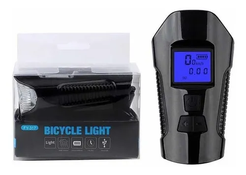 Odómetro Velocimetro Luz Y Pito Bicicletas 350 Lumens 3 En 1 - Imagen 4