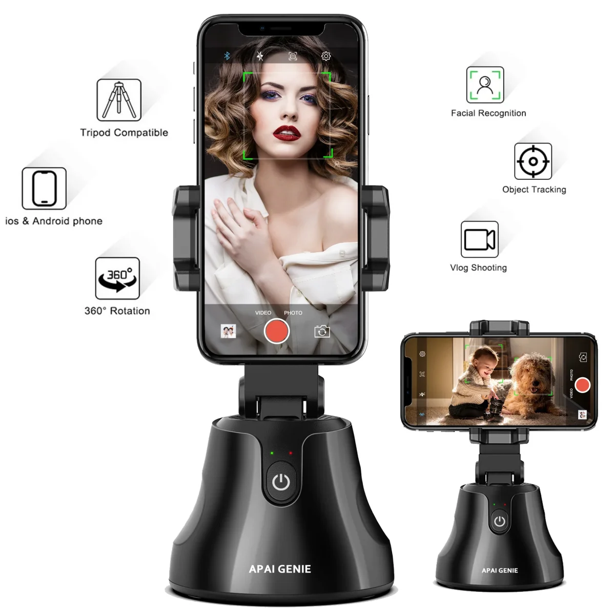 Robot Selfie Para Celular Holder 360 Apai Genie Base Con Seguimiento - Imagen 3