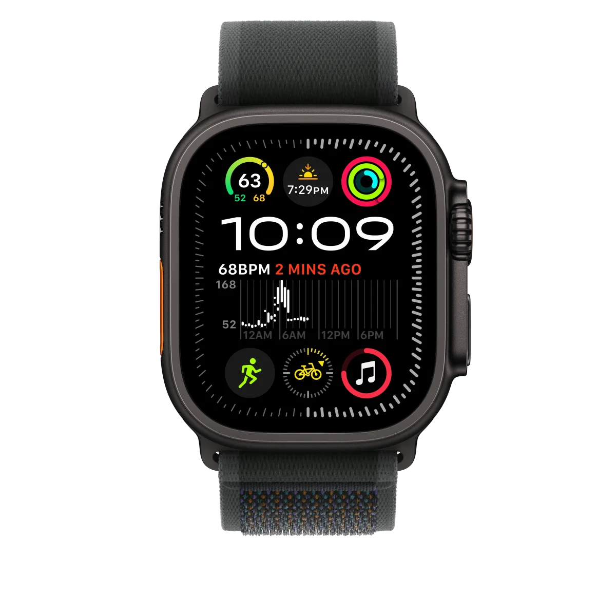 Correa Trail negra para caja de 49 mm - S/M - Acabado de titanio negro - Imagen 3
