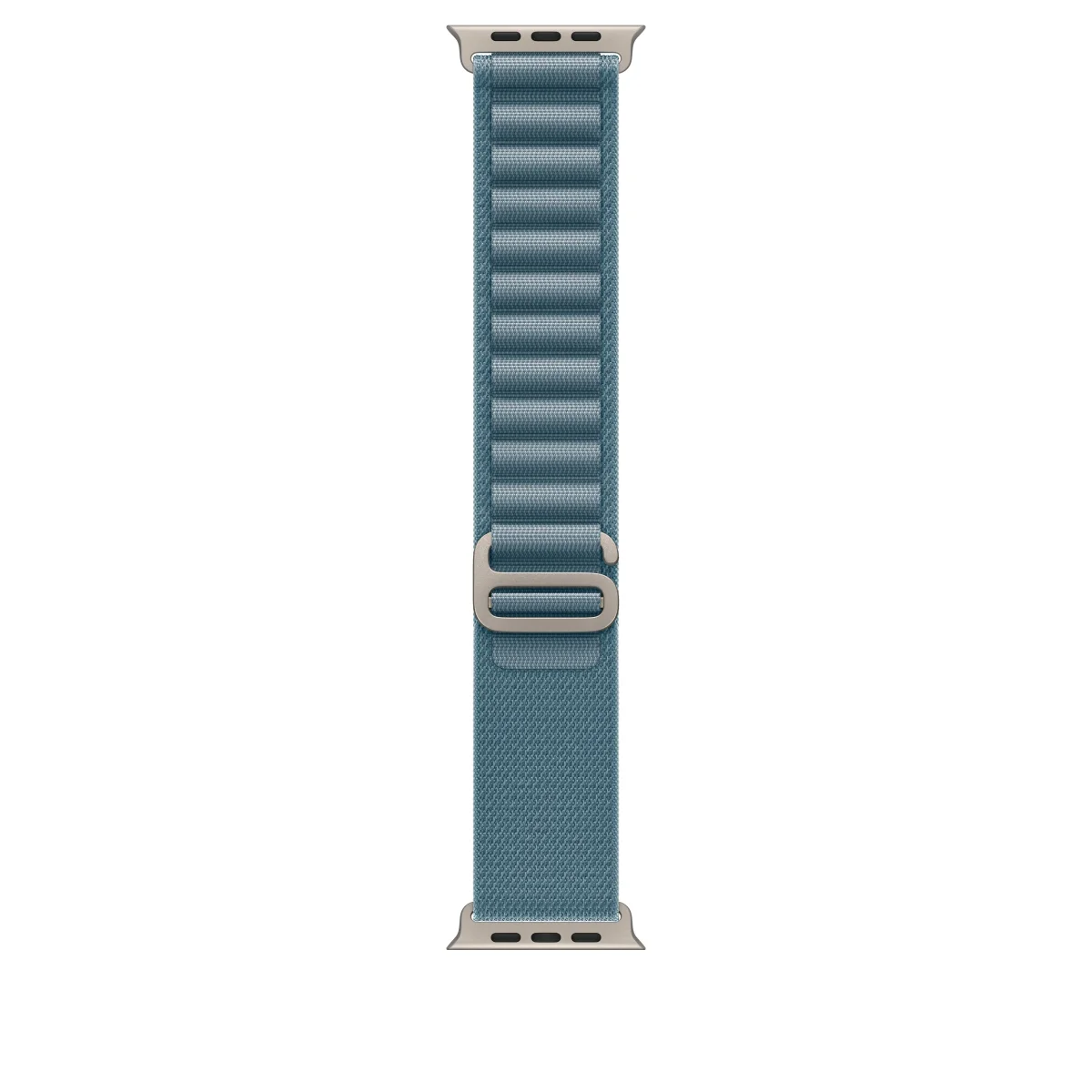 Correa Alpine azul claro para caja de 49 mm - Chica - Acabado de titanio natural