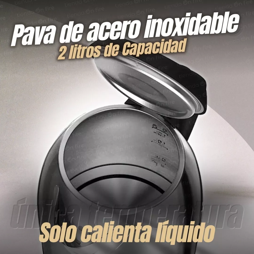 Jarra Pava Eléctrica Acero Inoxidable 1.8 o 2 Litro - Imagen 5