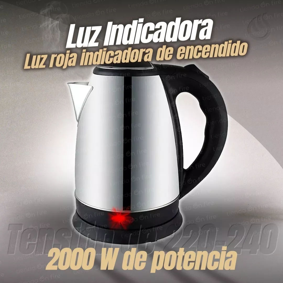 Jarra Pava Eléctrica Acero Inoxidable 1.8 o 2 Litro - Imagen 3