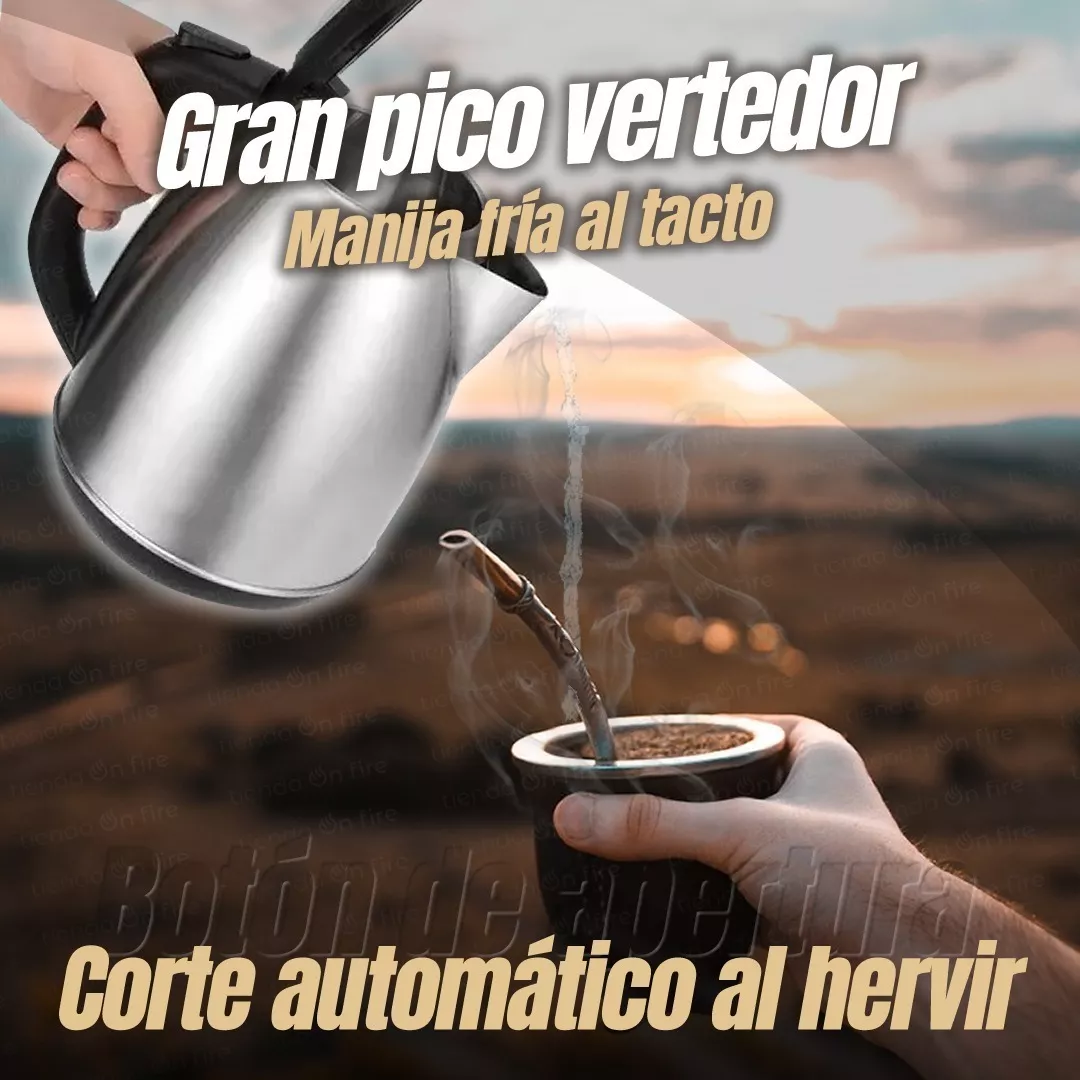 Jarra Pava Eléctrica Acero Inoxidable 1.8 o 2 Litro - Imagen 8
