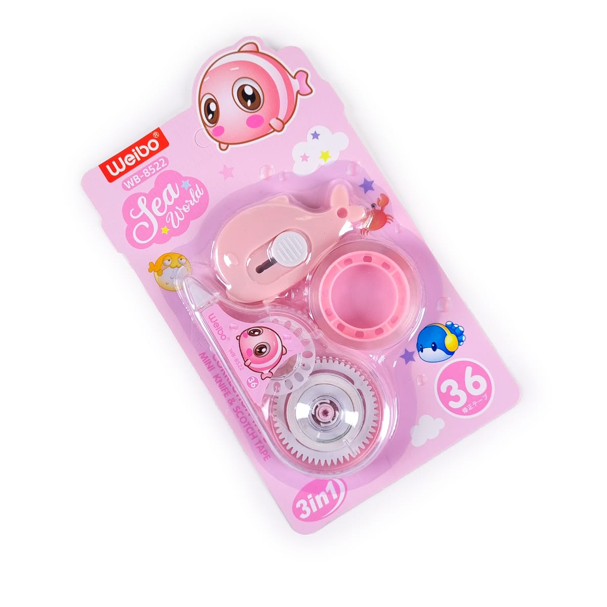 Set Corrector Cinta Cutter Weibo WB-8522 - Imagen 4