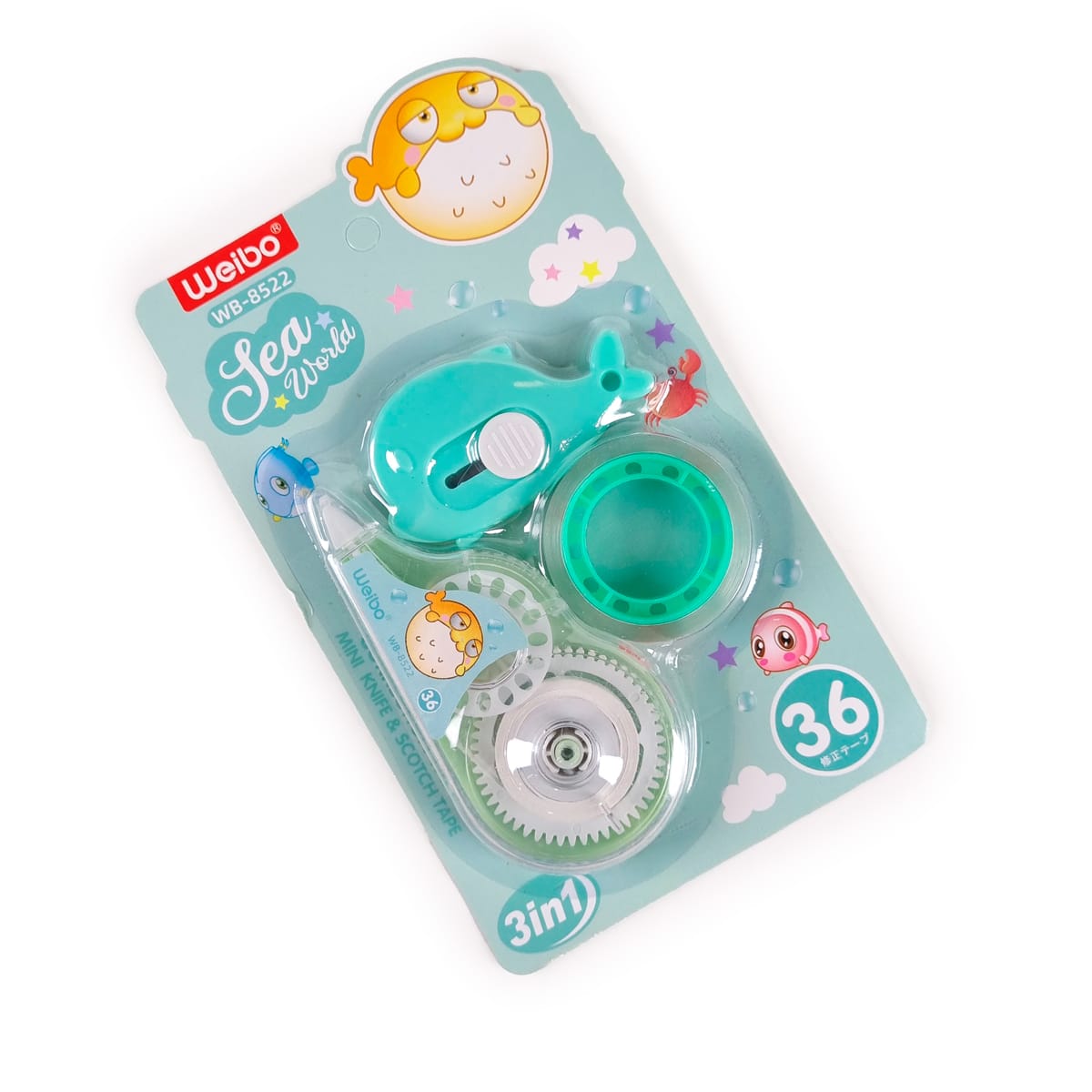 Set Corrector Cinta Cutter Weibo WB-8522 - Imagen 5