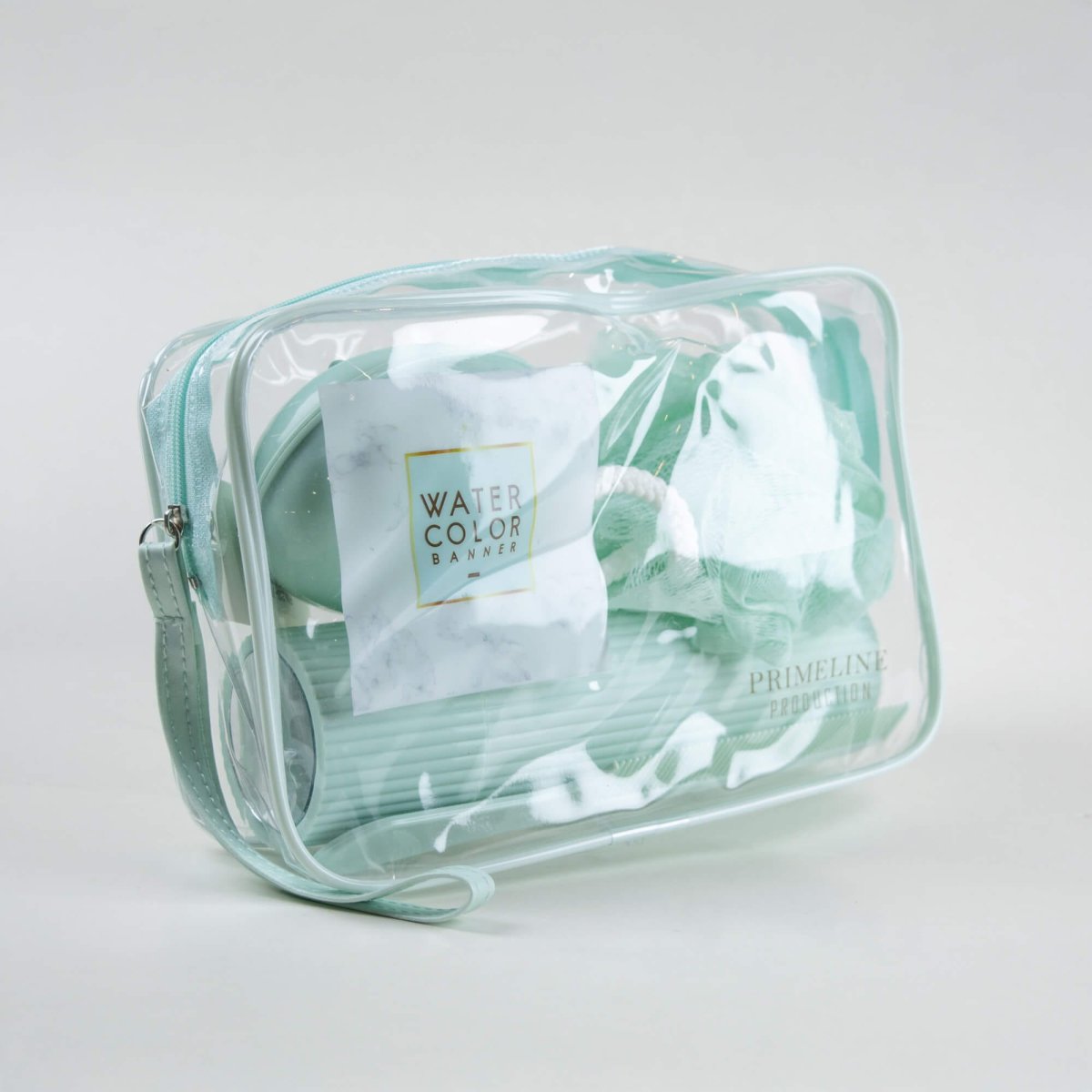 Set Neceser Transparente con 5 Accesorios Esenciales para Viaje - Imagen 5