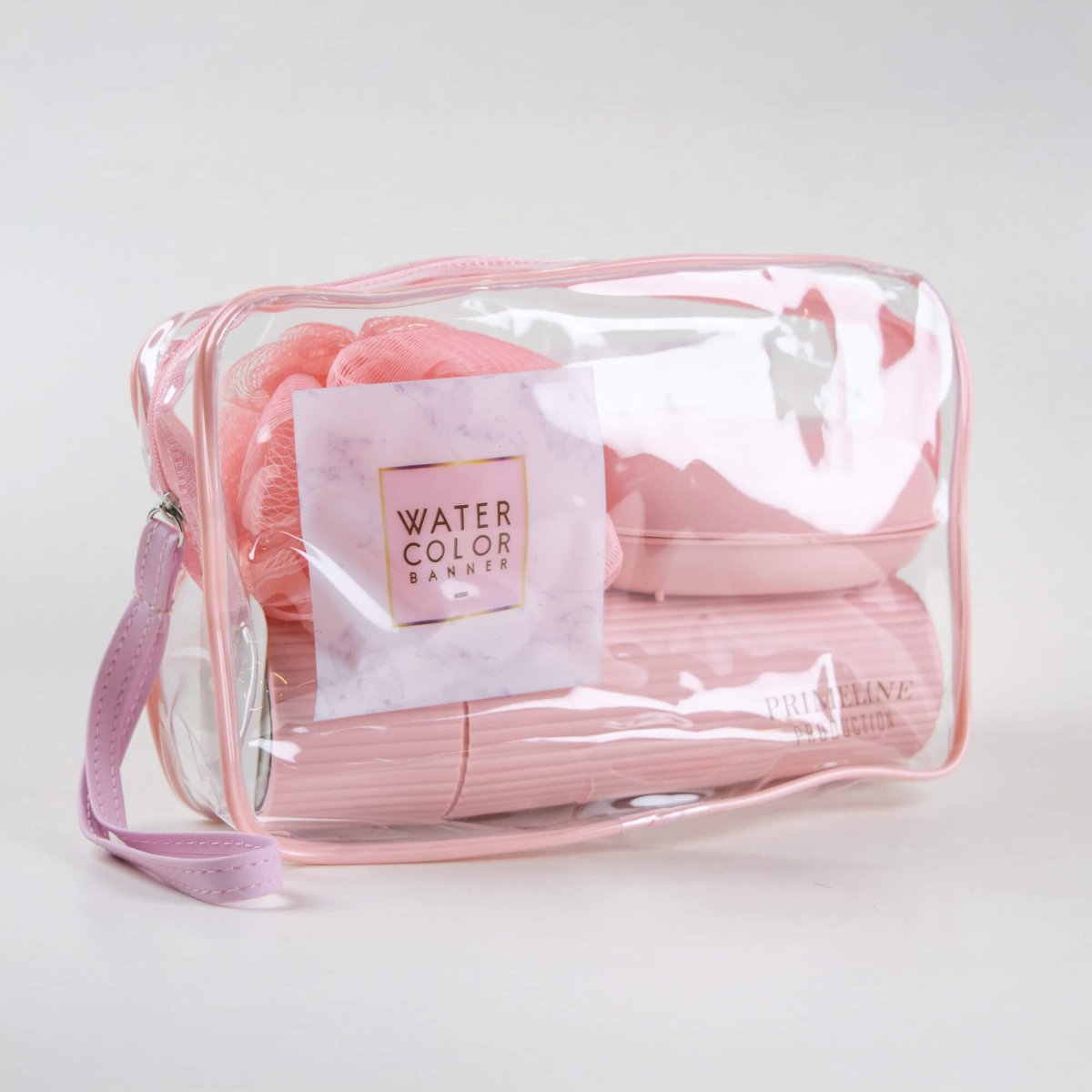 Set Neceser Transparente con 5 Accesorios Esenciales para Viaje - Imagen 3