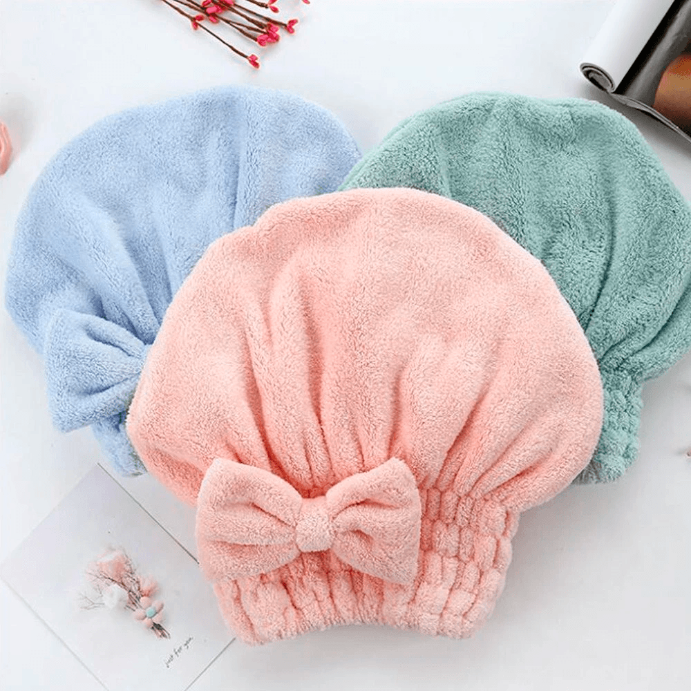 Gorro De Microfibra Para Secar El pelo Turbante de Toalla - Imagen 2
