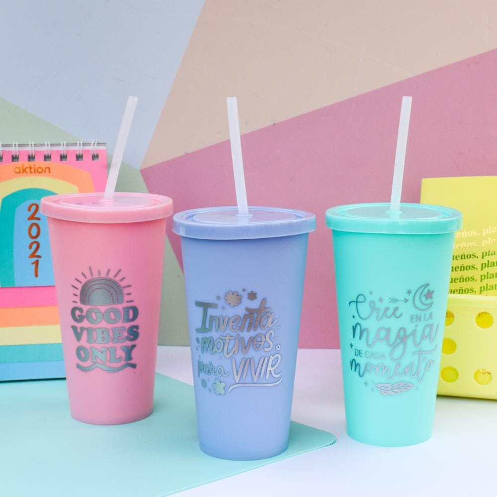 Vaso Con Serigrafia Plateada - Imagen 5