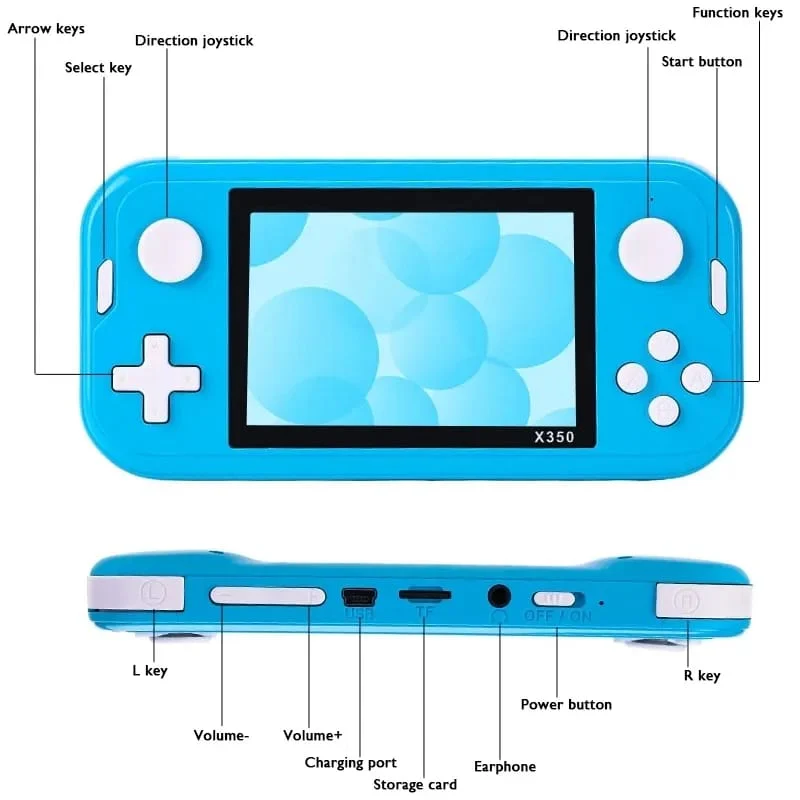 Reproductor de juegos portátil X350 + Envio Gratis - Imagen 3