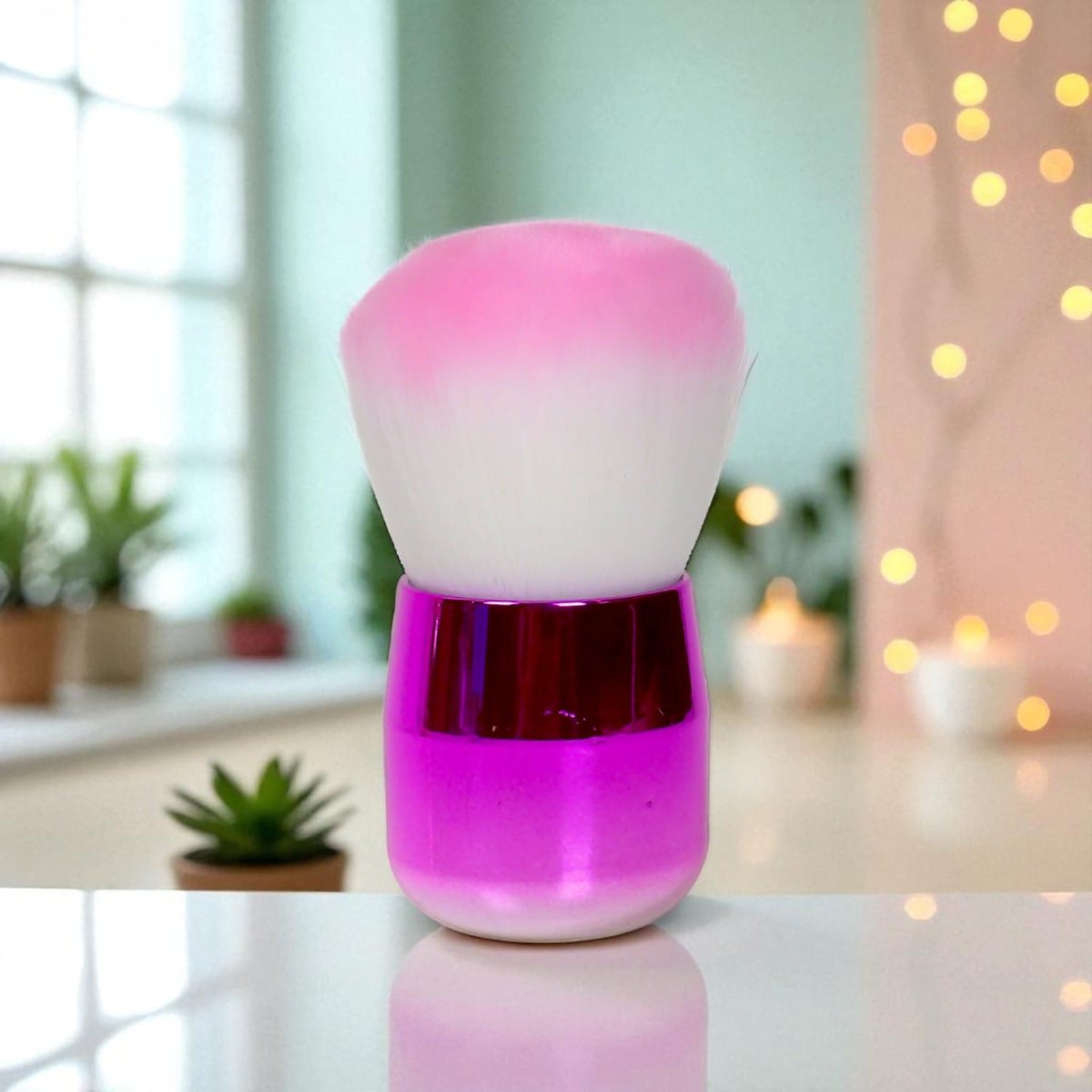 Brocha De Maquillaje Redonda – Suave Y Precisa, Color Liso - Imagen 4