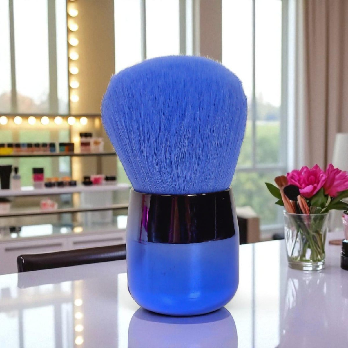 Brocha De Maquillaje Redonda – Suave Y Precisa, Color Liso - Imagen 3