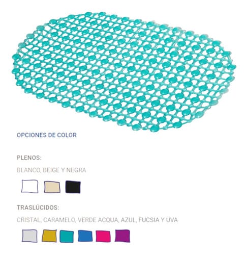 Alfombra De Baño Antideslizante Perla Grandes Bañera Pvc Varios Colores - Imagen 4