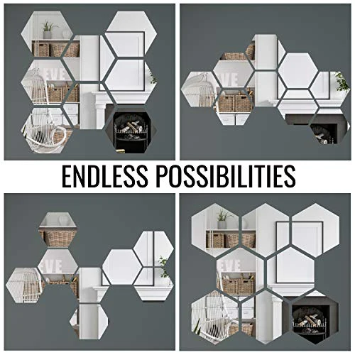 Laminas De Espejo Adhesivos Flexibles X12 Unidades - Imagen 3