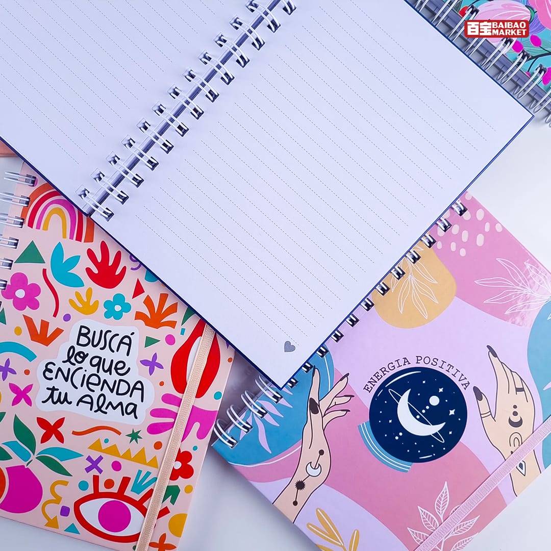 Cuaderno A5 Tapa Dura Anillado Frase Libreta Anotador Diseño - Imagen 8