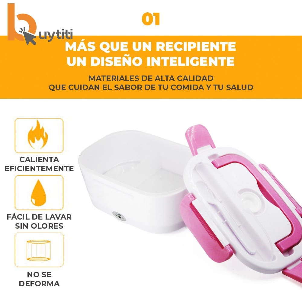 Lunchera Lonchera Vianda Eléctrica Acero Inoxidable 1.5lts - Imagen 5